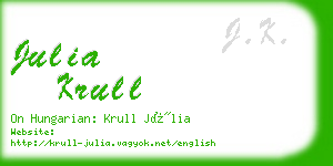 julia krull business card